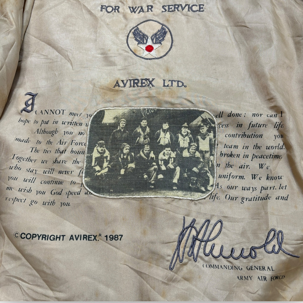 1988 Avirex 'Lucky Strike' Leather Jacket (S)