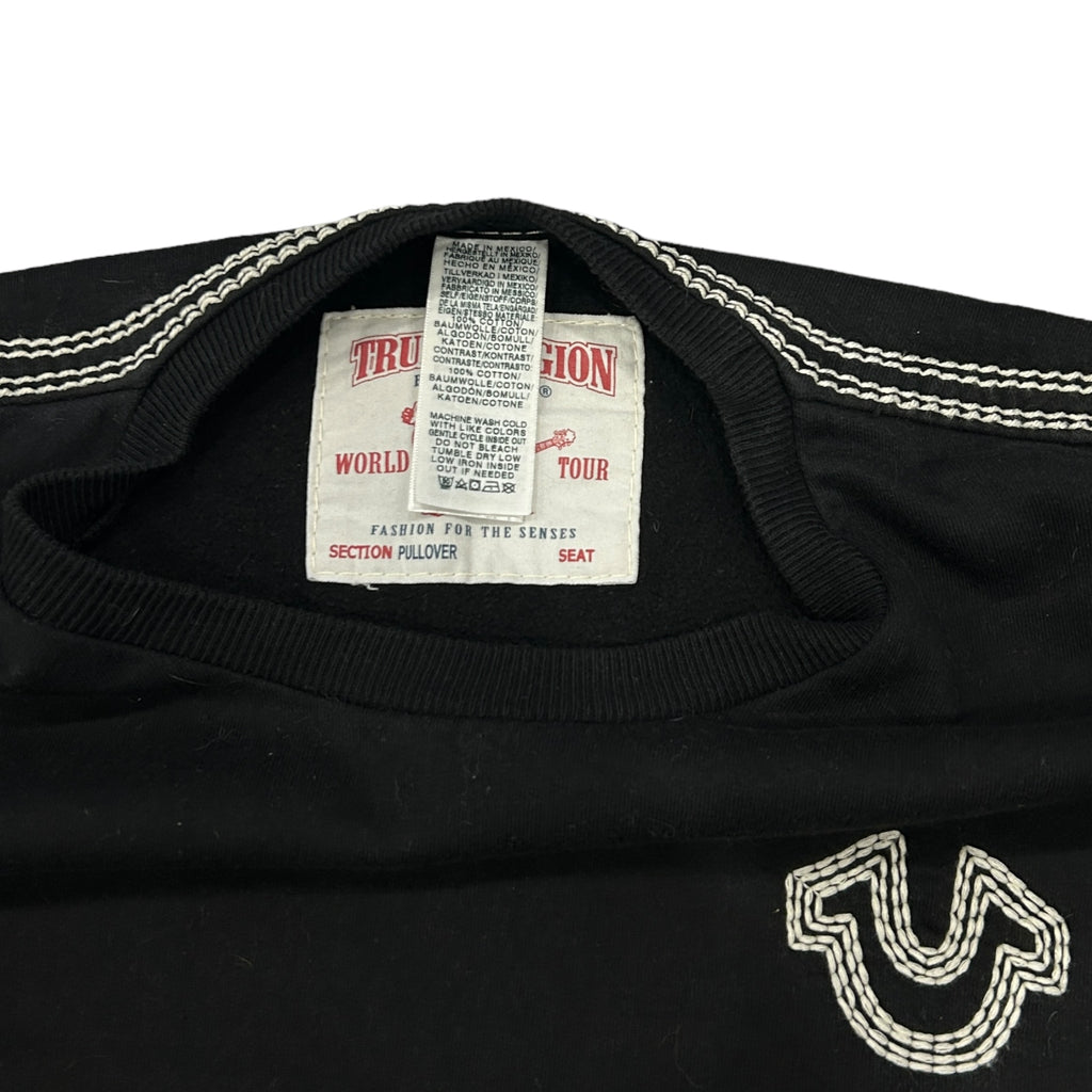 Black True Religion Contrast Stitch Sweatshirt (L)