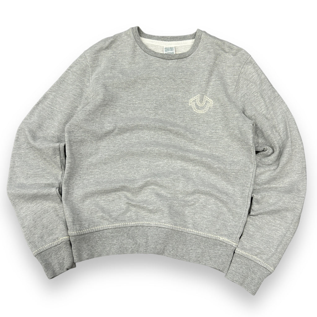 Grey True Religion Contrast Stitch Sweatshirt (M)