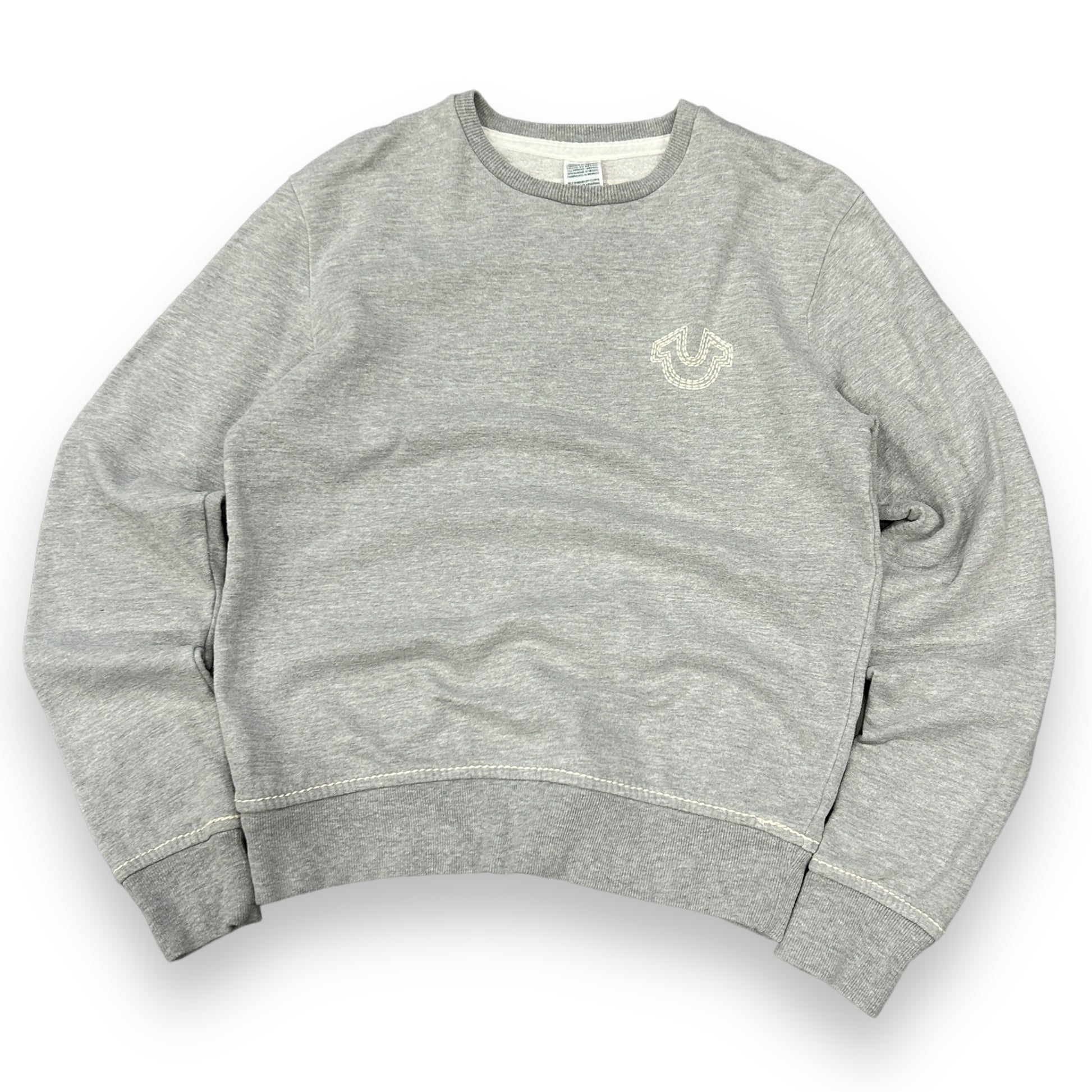 Grey True Religion Contrast Stitch Sweatshirt (M)