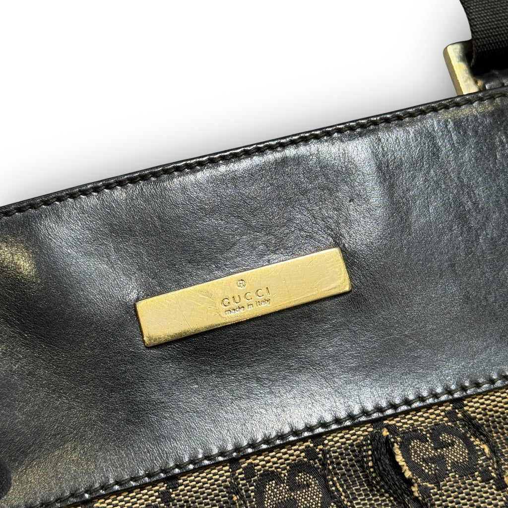 Vintage Gucci GG Side Messenger Bag