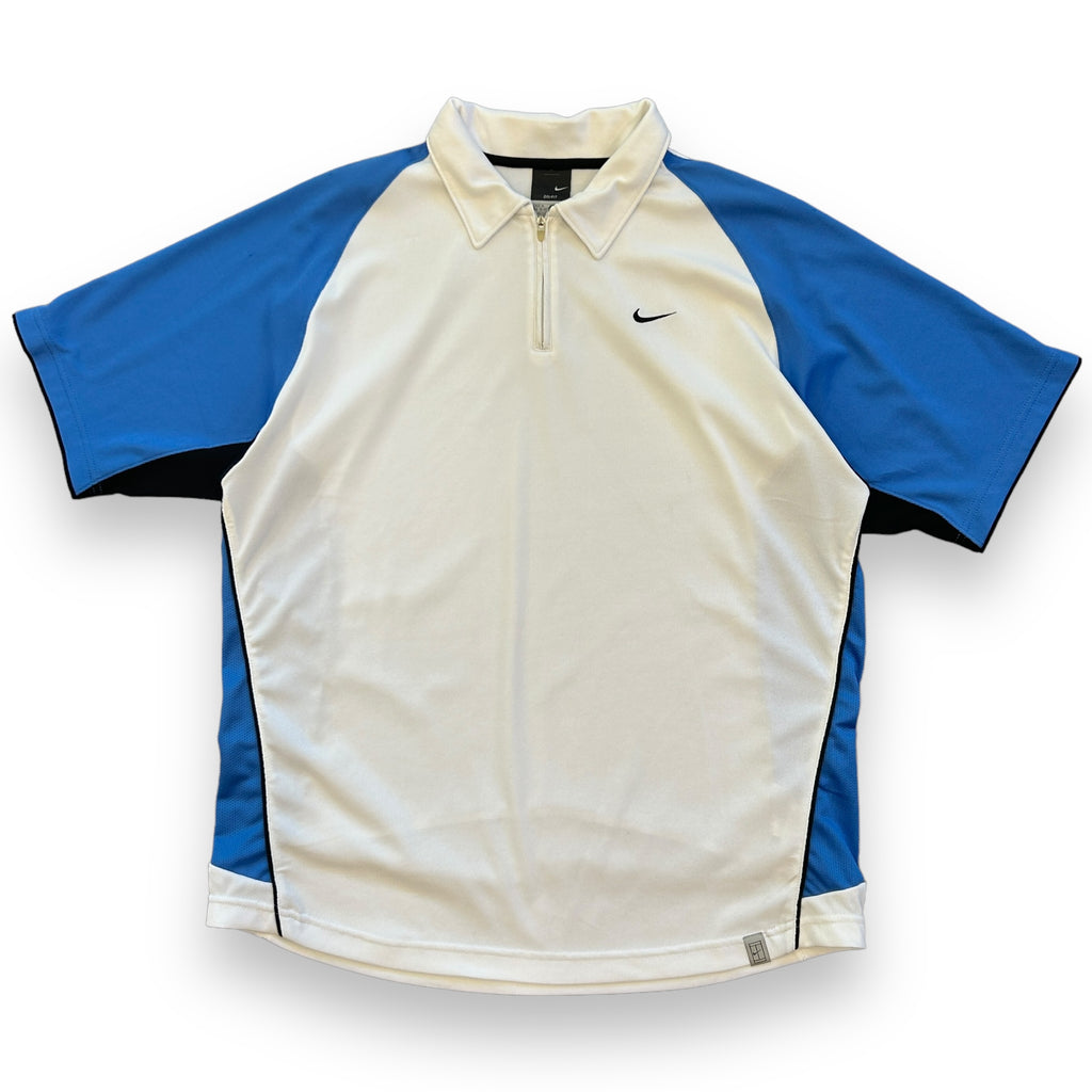 00s Nike Team Zipped Polo Shirt (M)