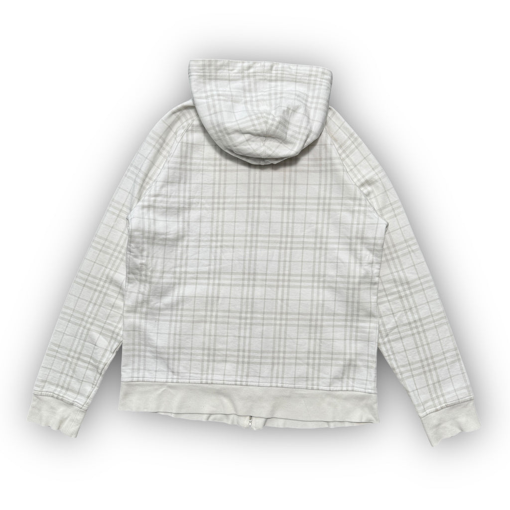 White Burberry Nova Check Hoodie (L)