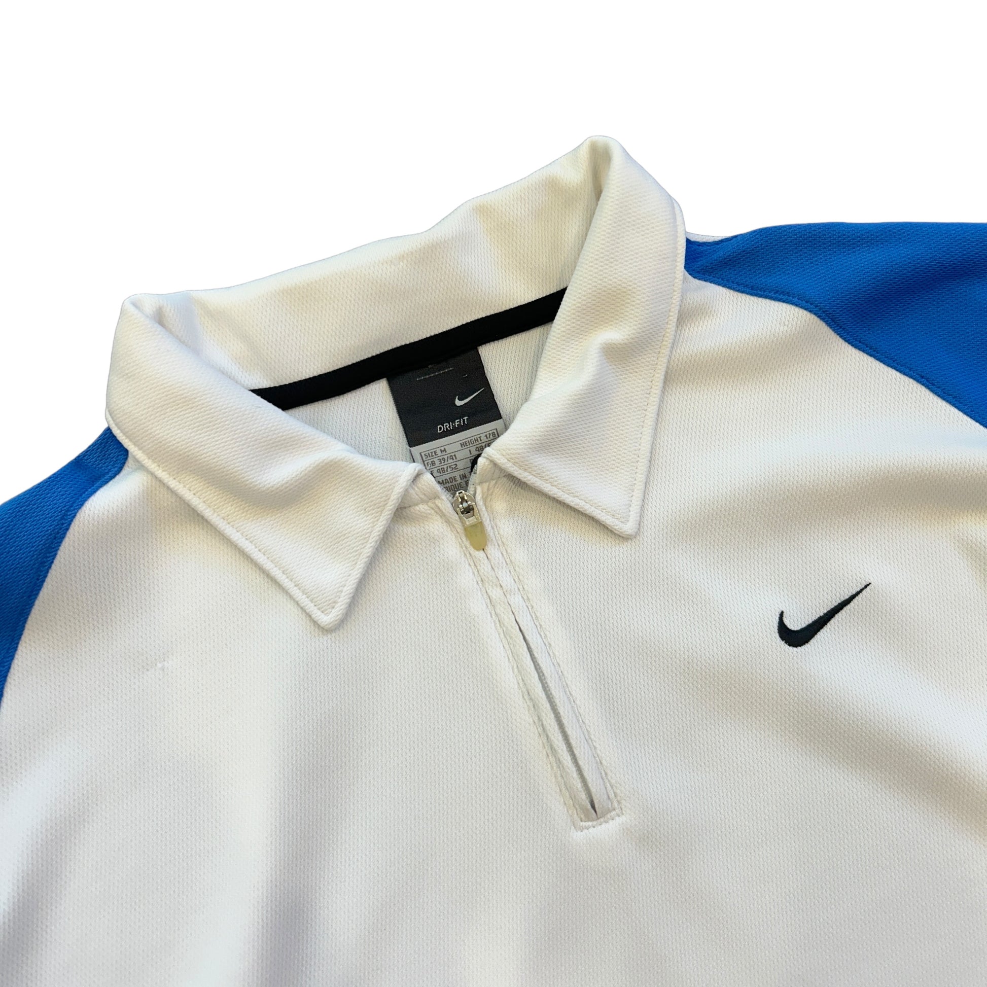 00s Nike Team Zipped Polo Shirt (M)