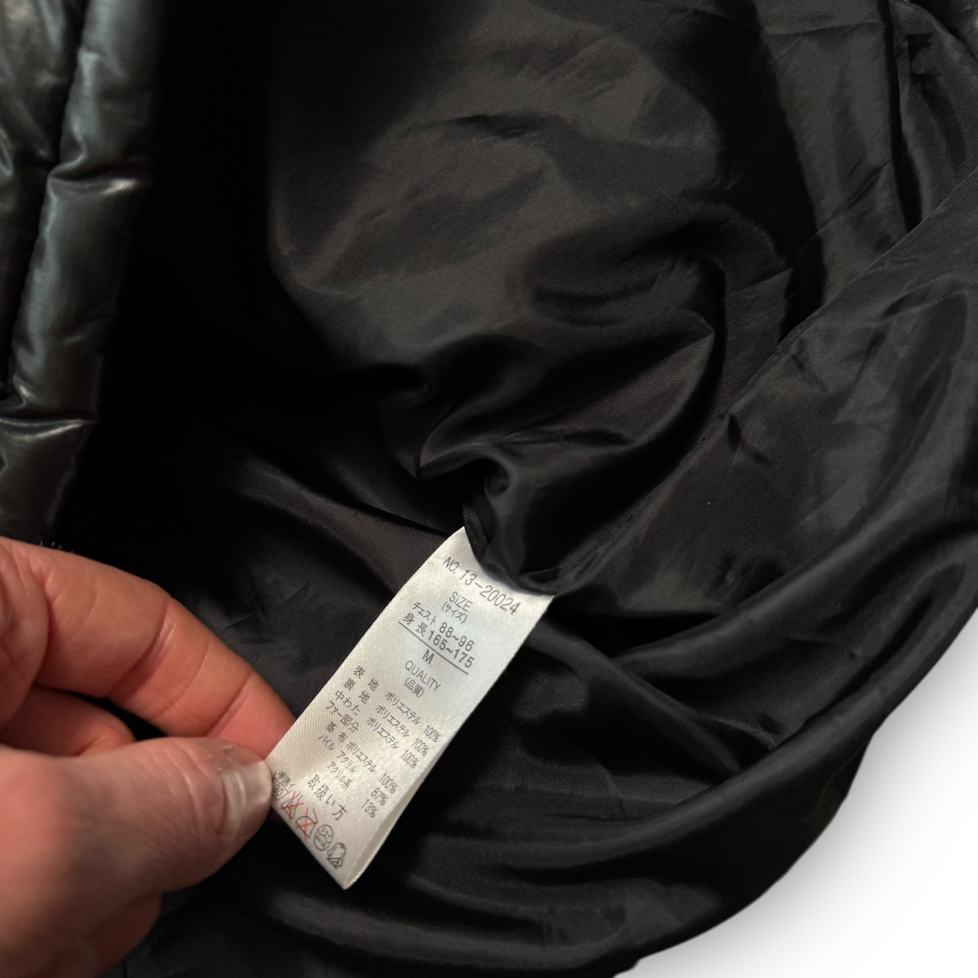 Black Japanese Fur Puffer Coat (M)