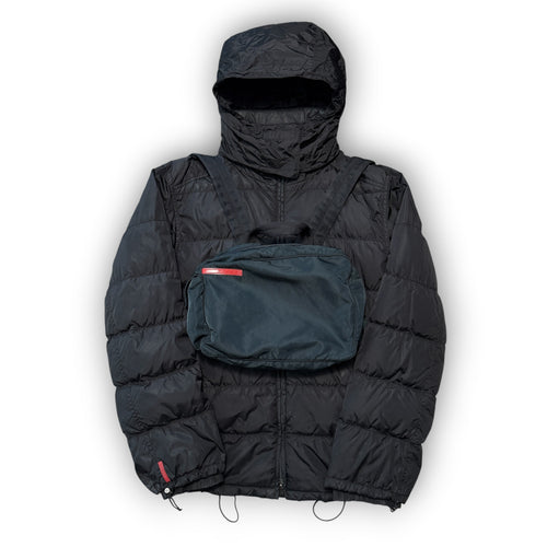 2000s Prada Sport Nylon Shimmer Puffer Jacket (L)