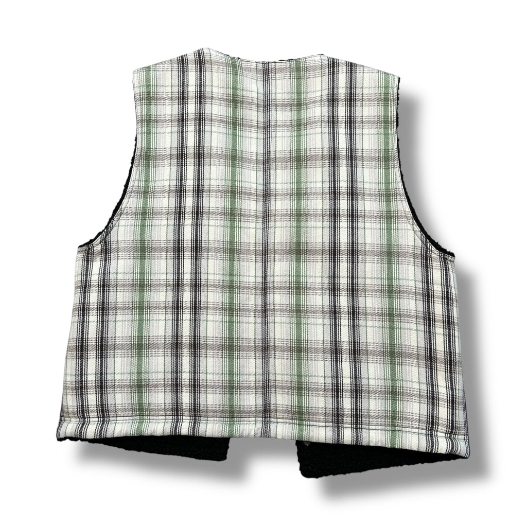 Stussy Reversible Plaid Gilet (M)