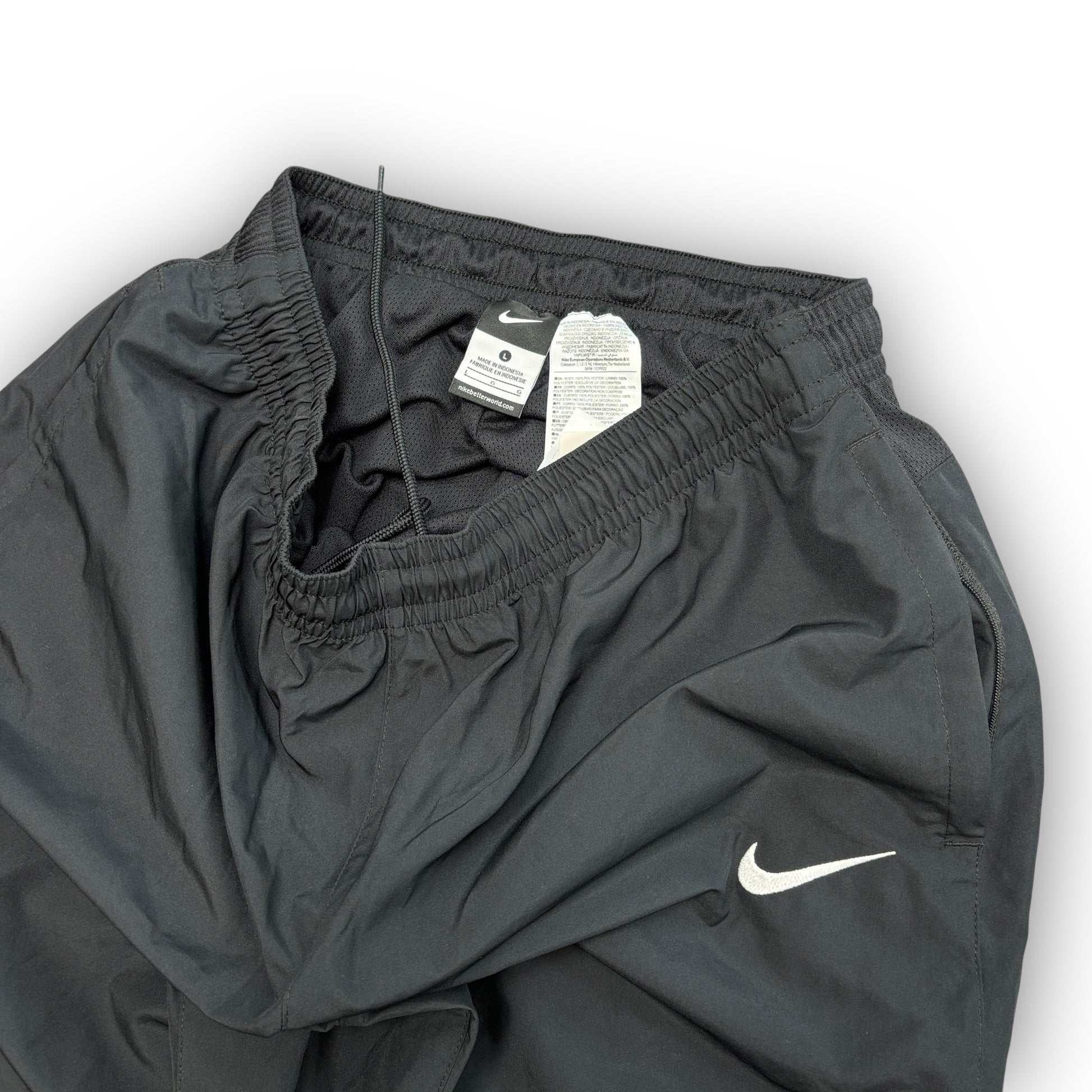 00s Black Nike Track Pants (L)