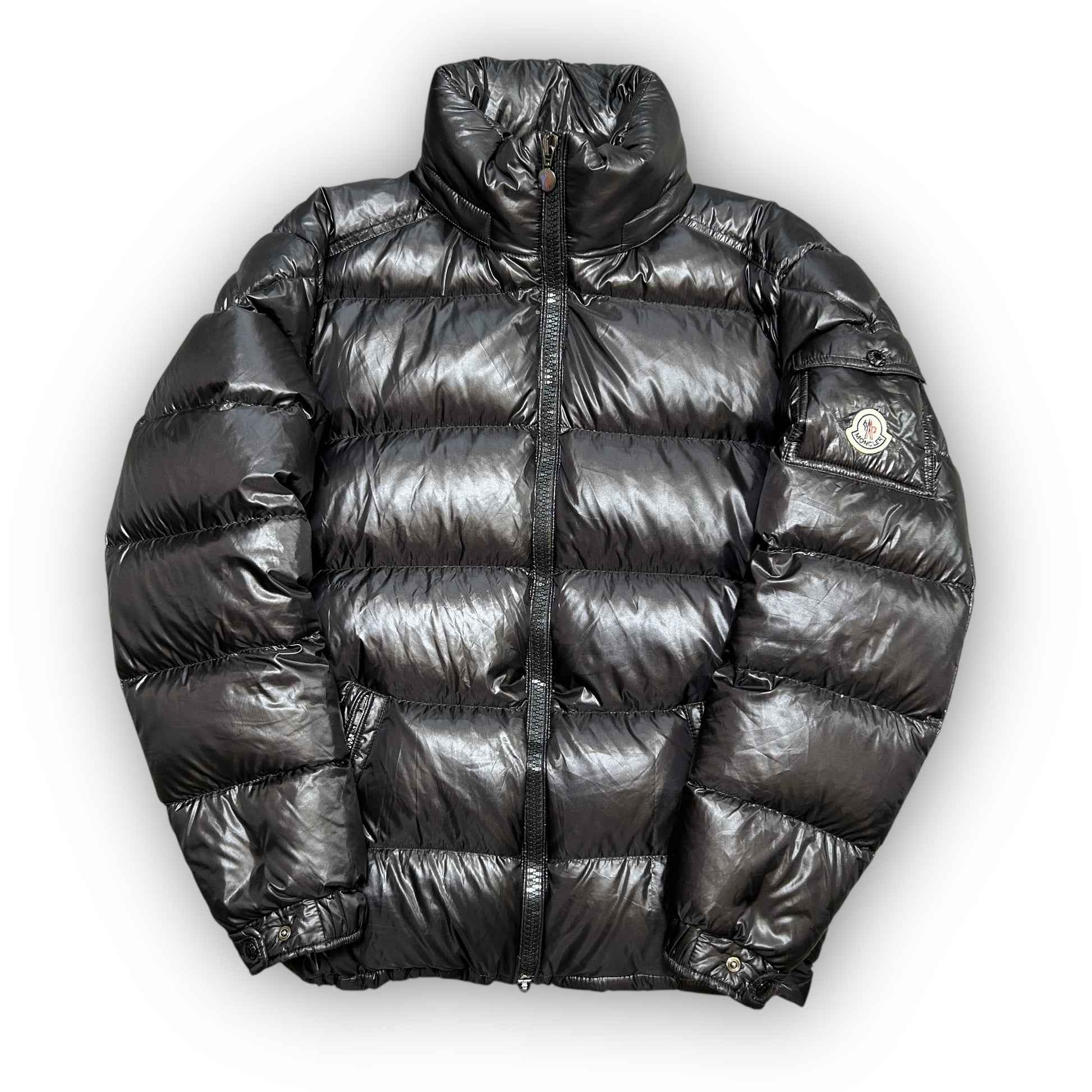 Black Moncler Maya Puffer Coat (L)