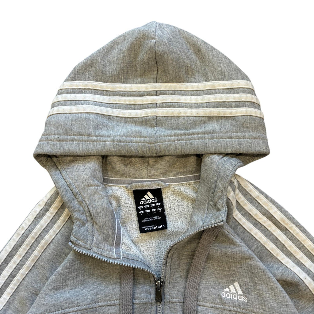 00s Grey Adidas Essentials Hoodie (L)
