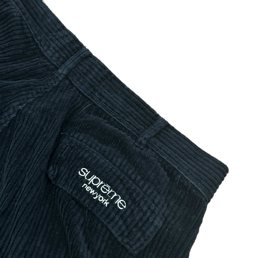 Supreme Corduroy Black Cargo Trousers (34)