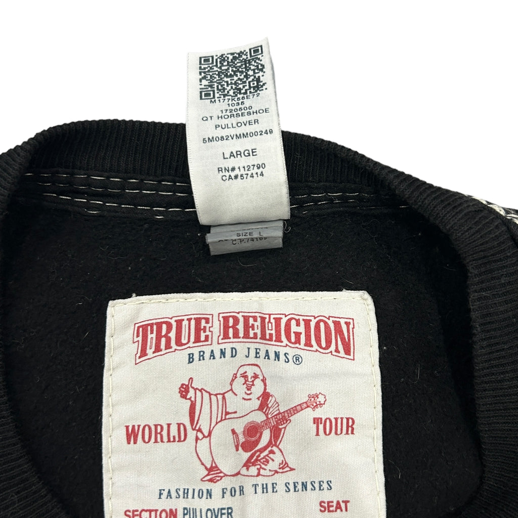 Black True Religion Contrast Stitch Sweatshirt (L)