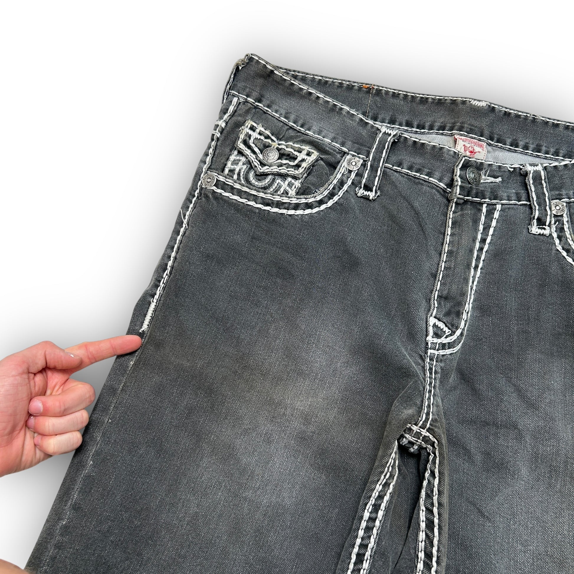 True Religion Big Stitch Jorts (36”)