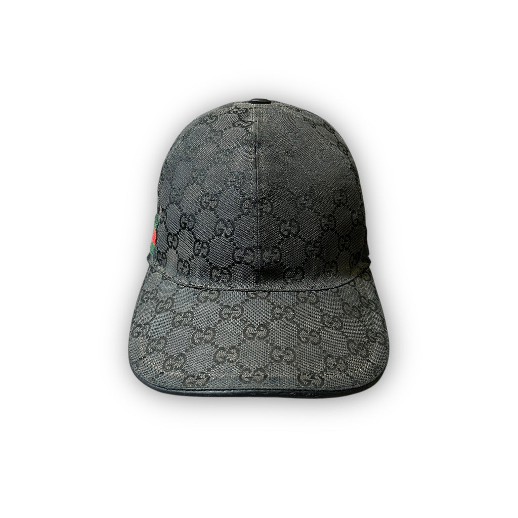 Black Gucci GG Monogram Cap