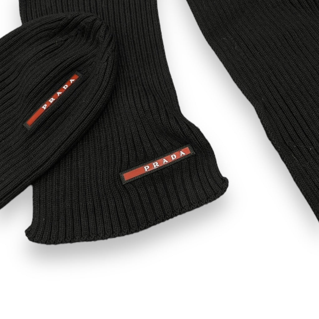 Prada Sport Scarf & Beanie Set