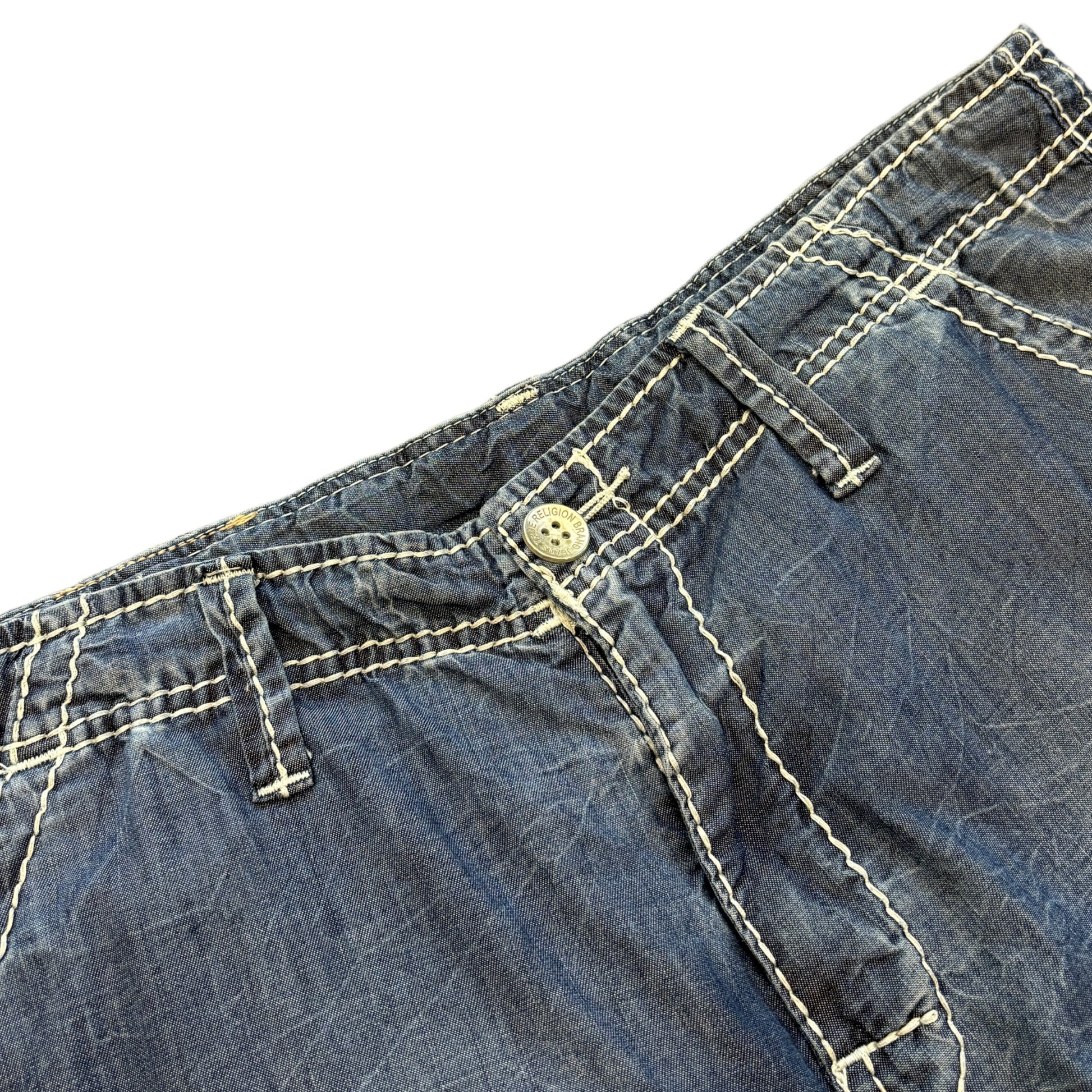 True Religion Contrast Stitch Shorts (34W)