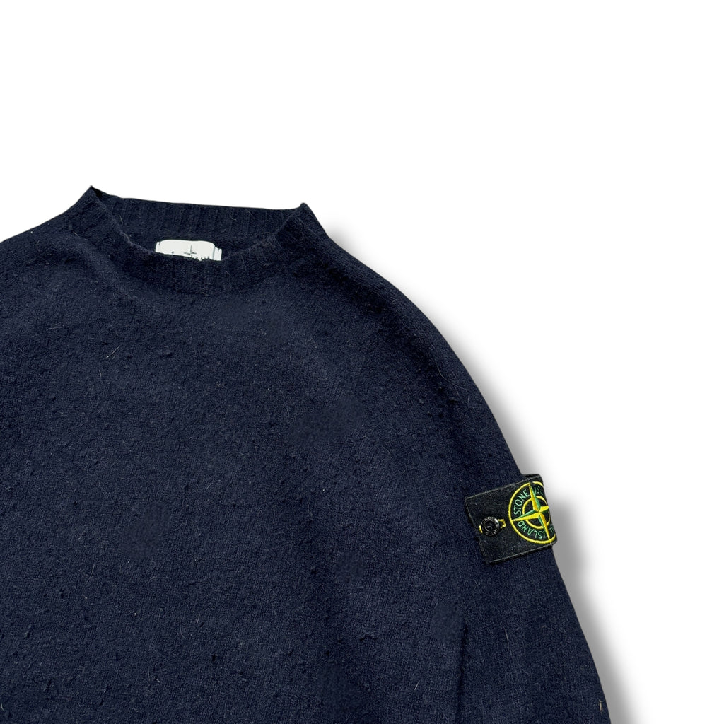 Navy Stone Island Wool Jumper (S)