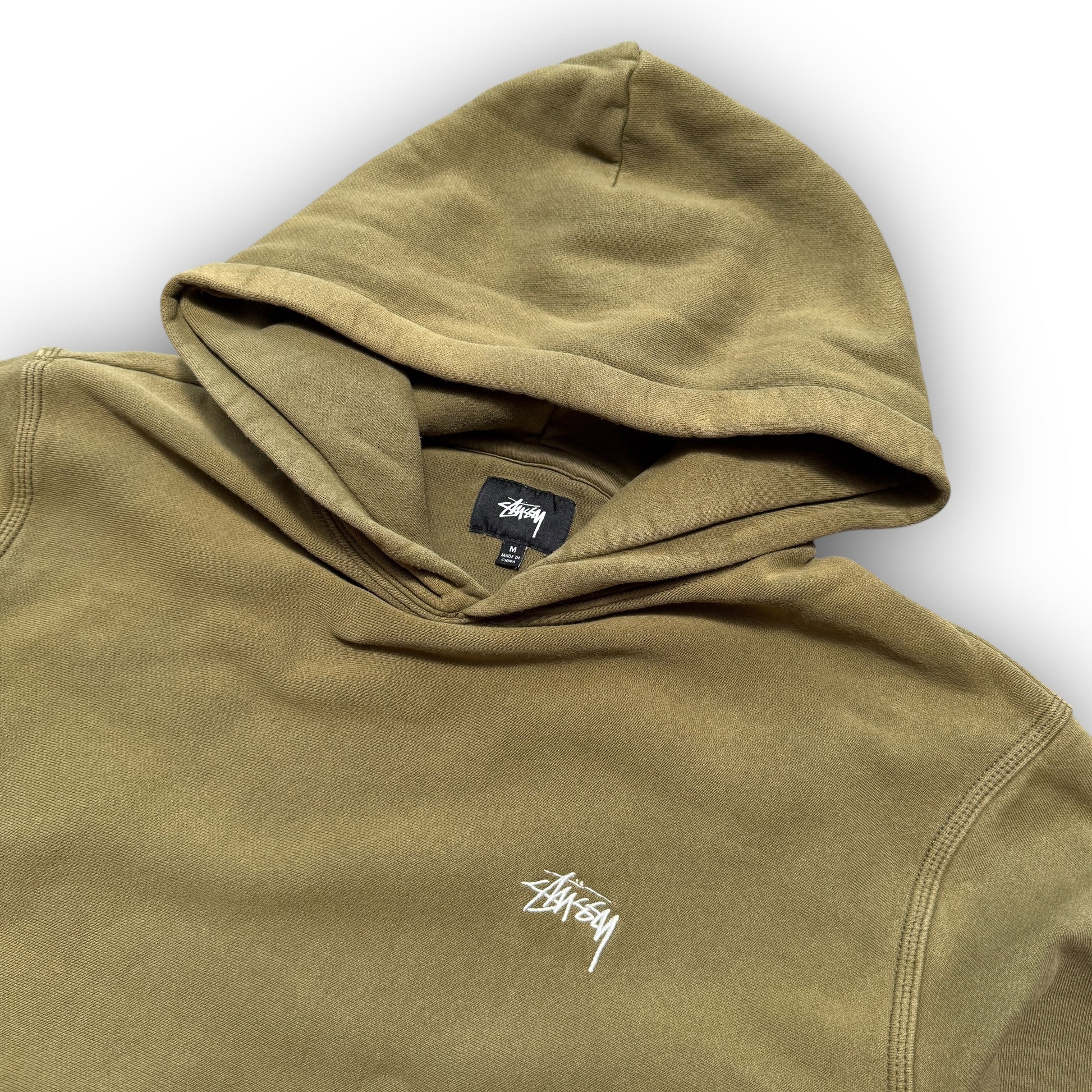 Khaki Green Stussy Hoodie (M)