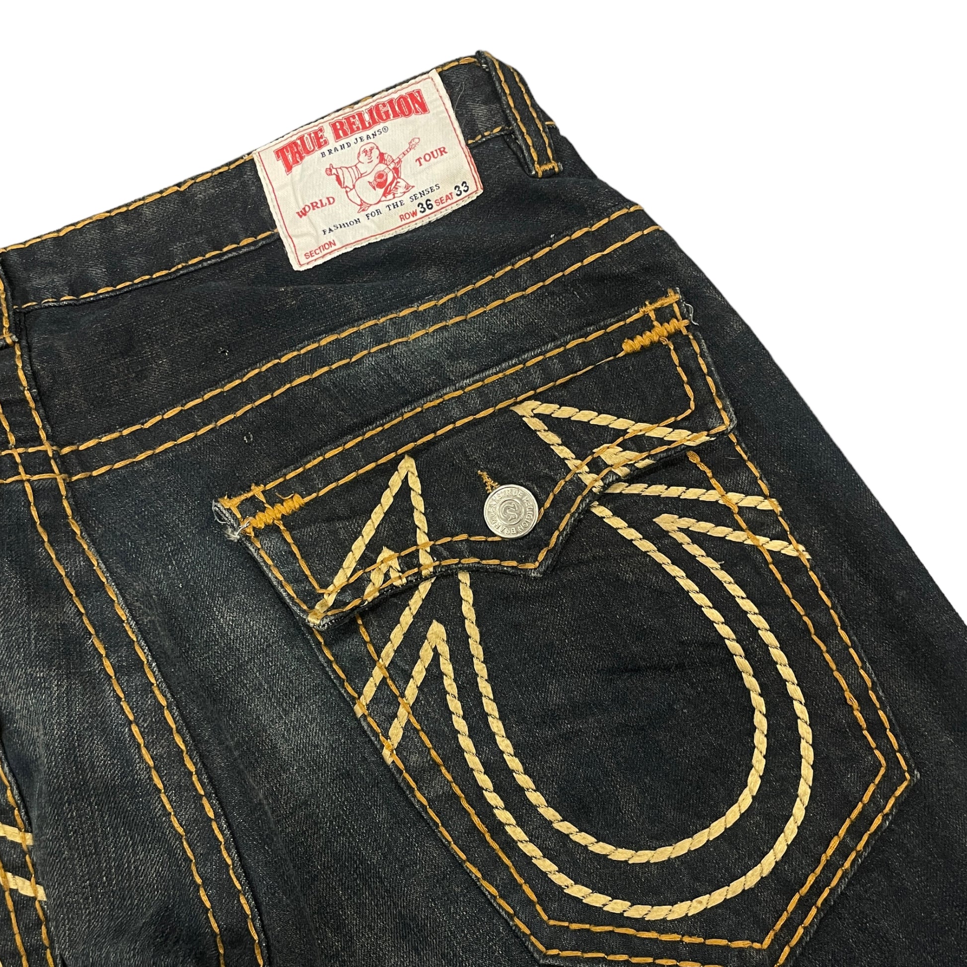 True Religion Big Stitch Baggy Jeans