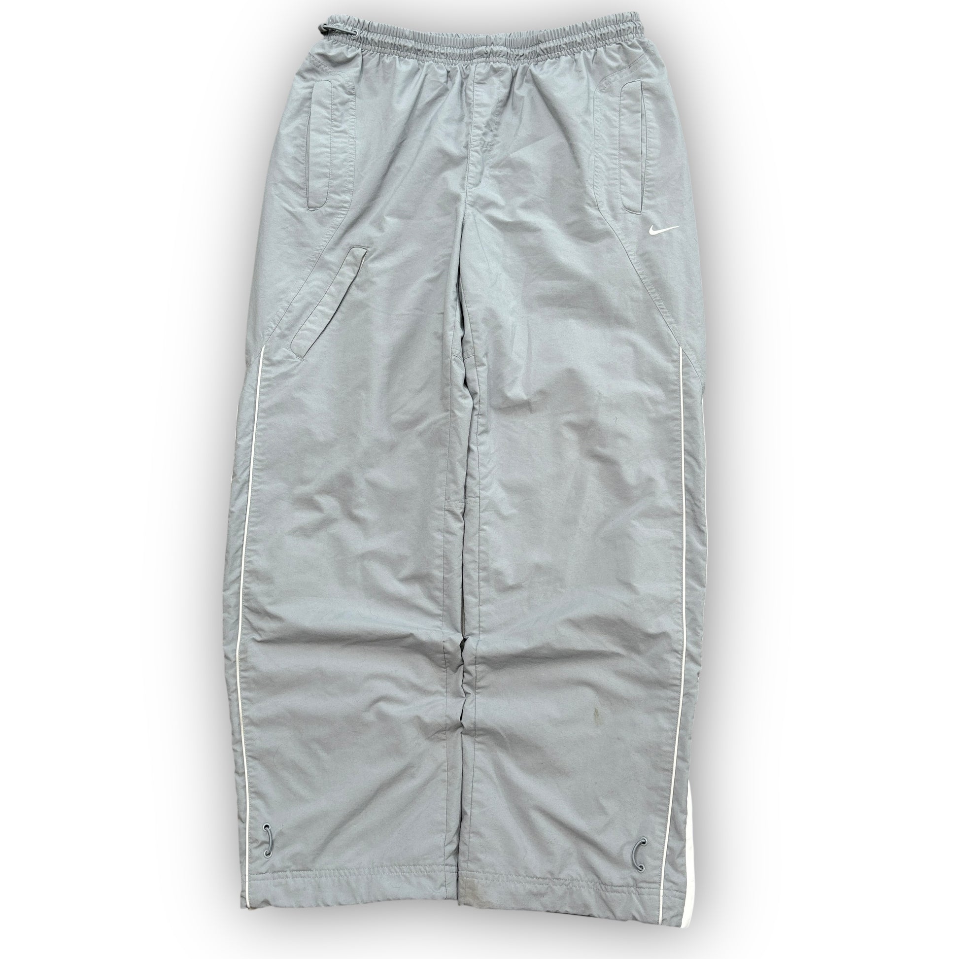 00s Light Grey Nike Track Pants (L)