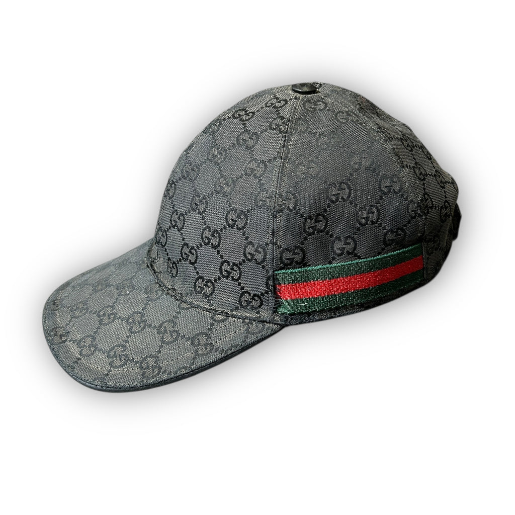 Black Gucci GG Monogram Cap