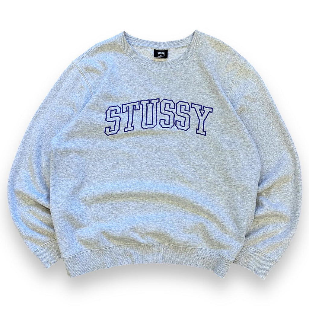 Grey Stussy Spellout Sweatshirt (M)