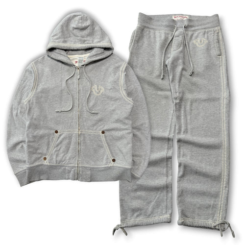 Grey True Religion Contrast Stitch Tracksuit (L)