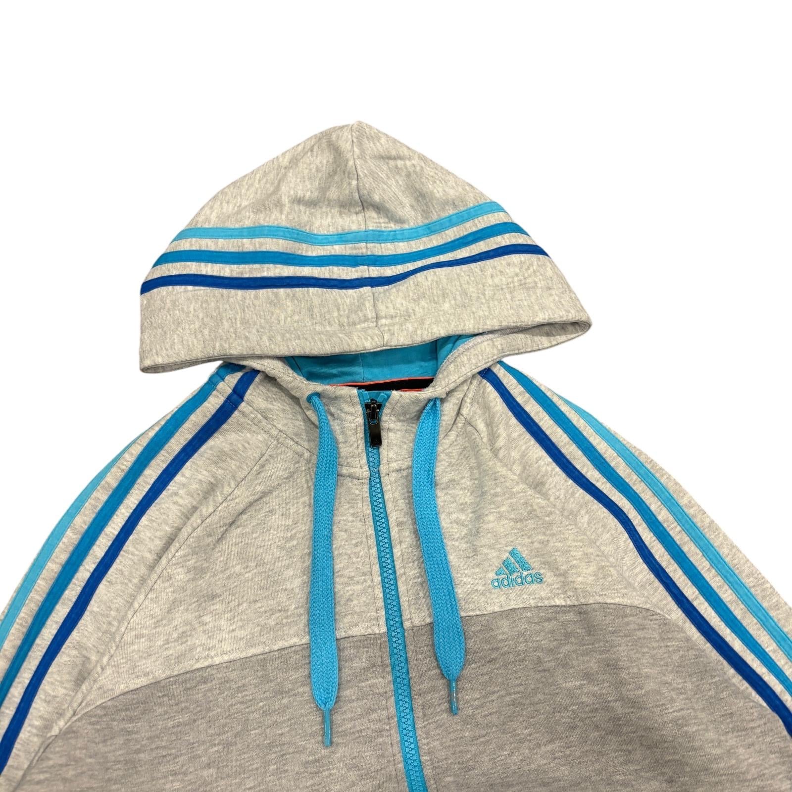 00s Grey Adidas Essentials Hoodie (S)