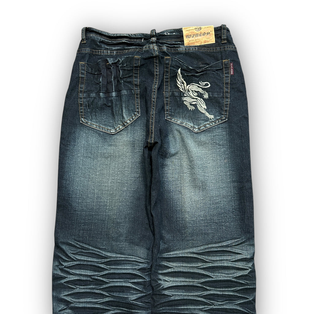 Japanese Acid Wash Baggy Jeans (30")