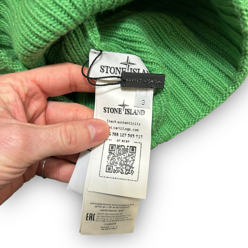 Green Stone Island Beanie