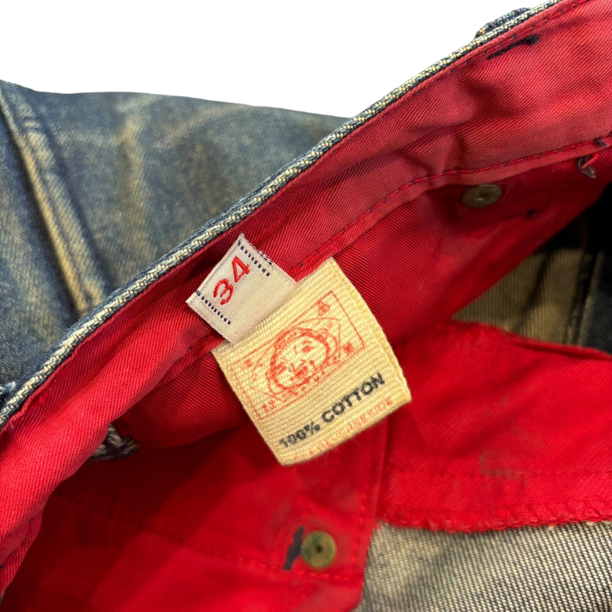 00's Baggy Evisu Diacock Jeans (34w)