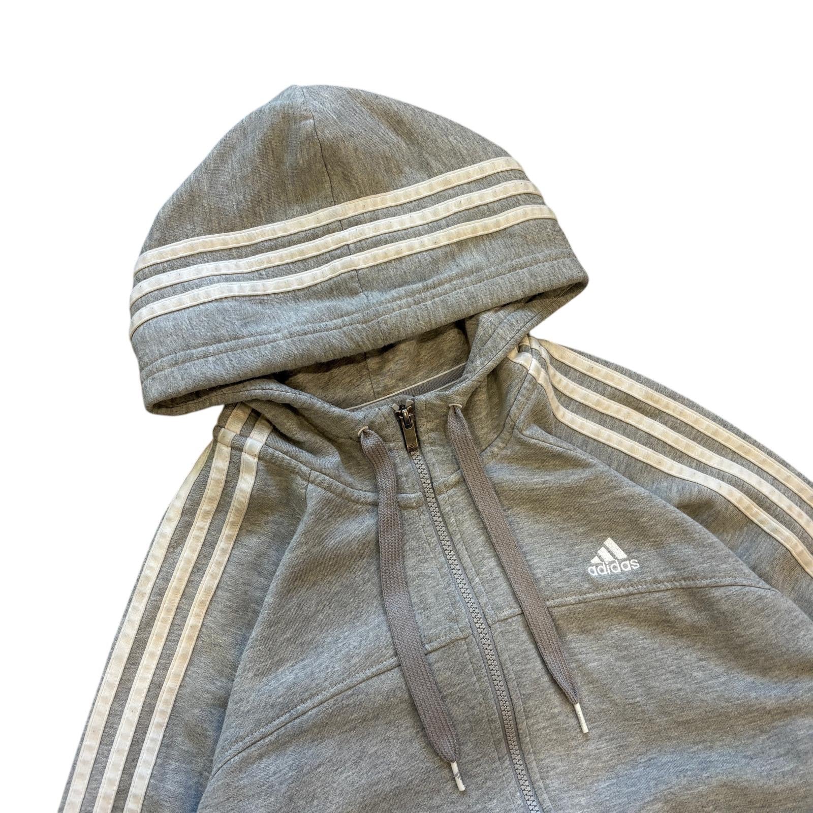 00s Grey Adidas Essentials Hoodie (L)