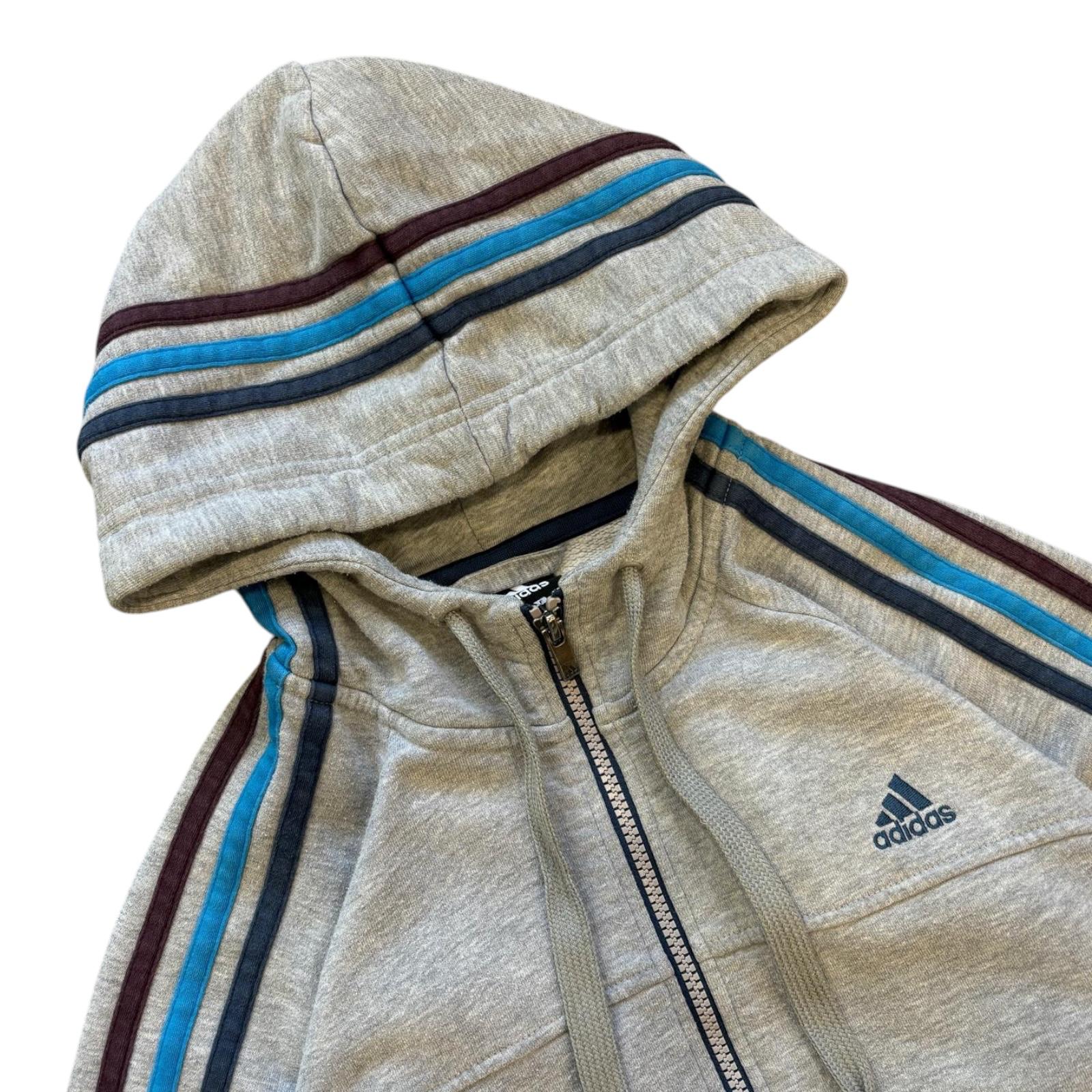 00s Grey Adidas Essentials Hoodie (S)