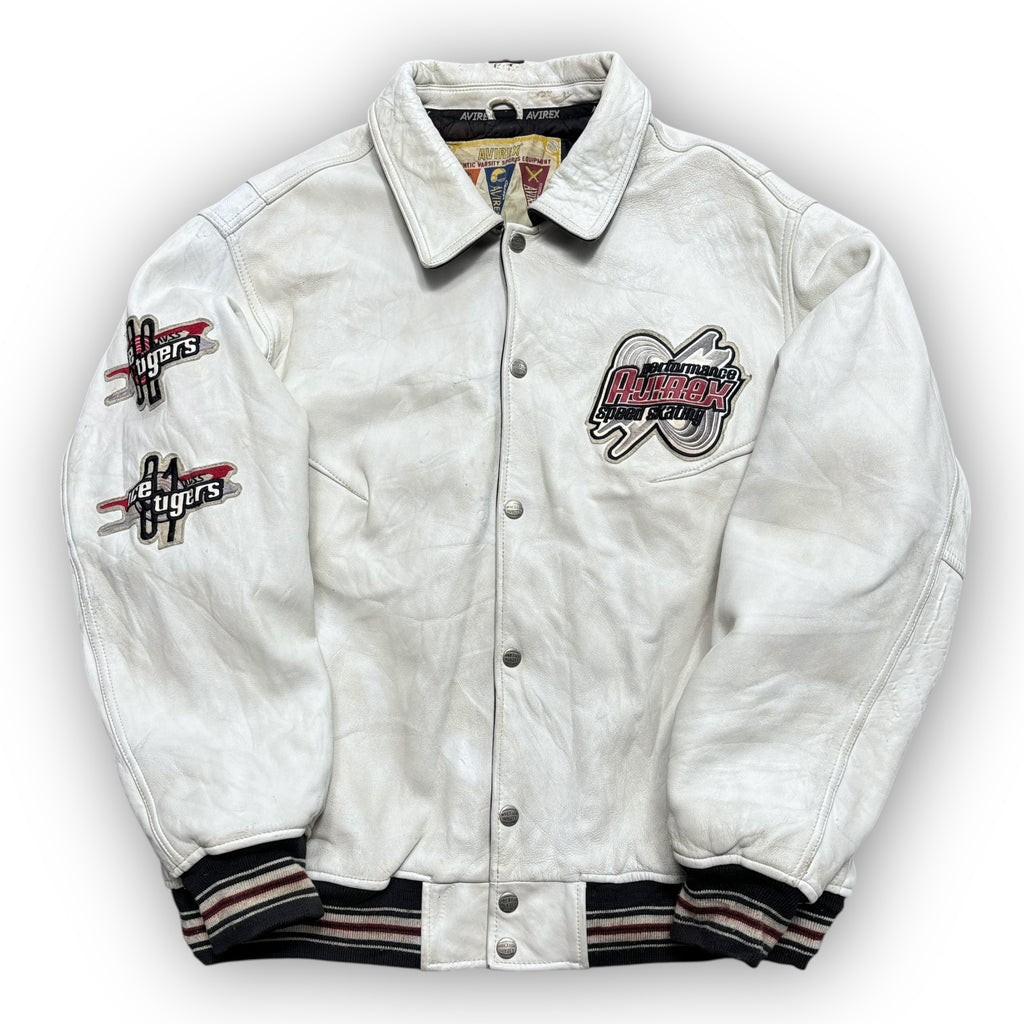 1990 Avirex Ice Tigers Leather Jacket (L)