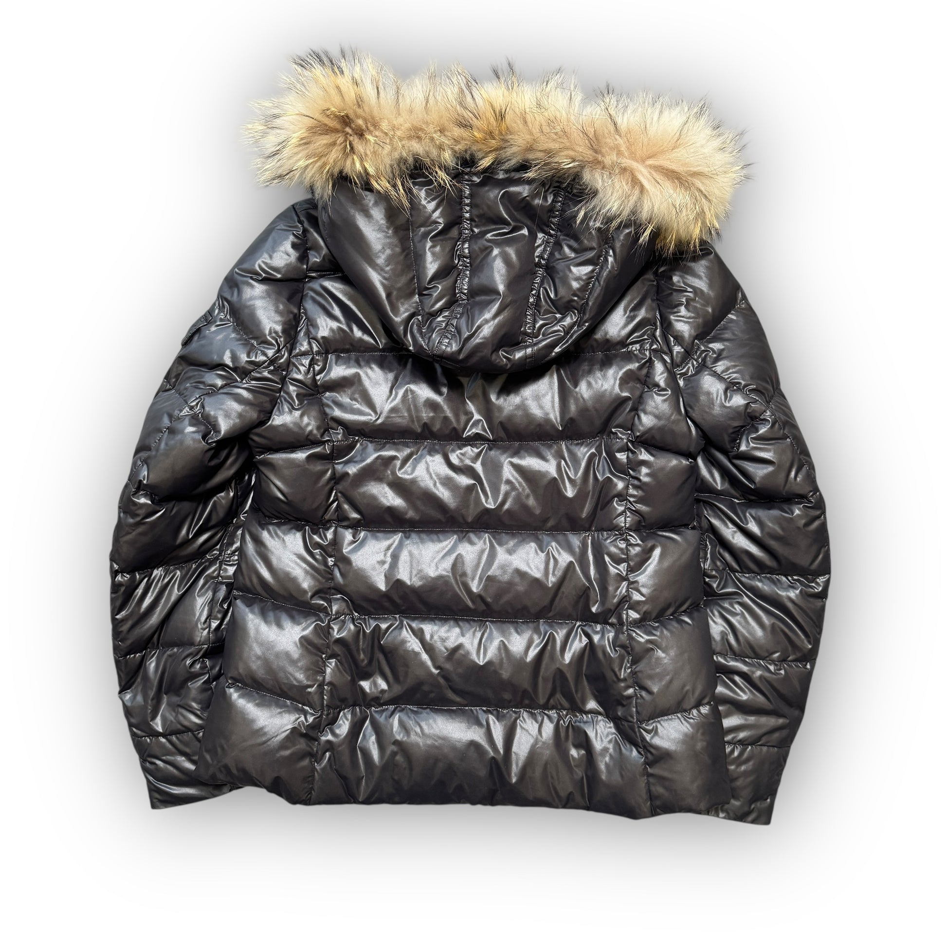 Black Burberry Fur Puffer Jacket (XS)