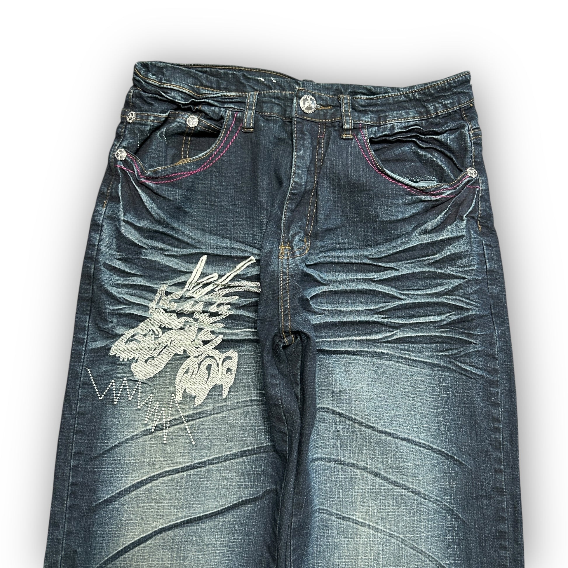 Japanese Acid Wash Baggy Jeans (30")