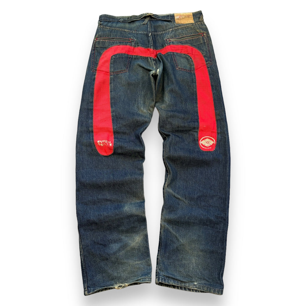 00's Baggy Evisu Diacock Jeans (34w)