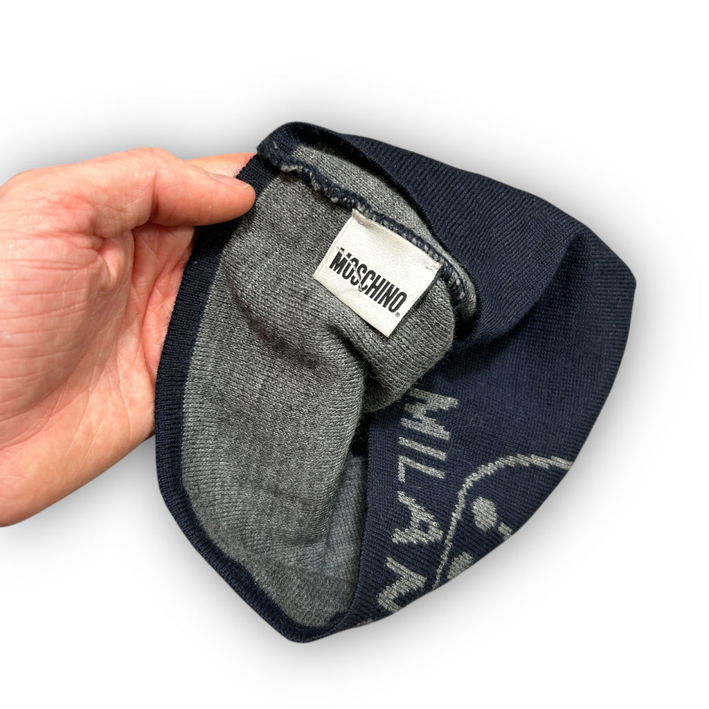 Navy Moschino Beanie