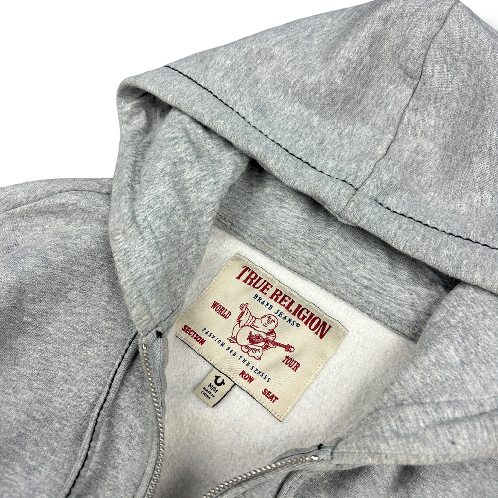 True Religion Grey Contrast Stitch Hoodie (M)