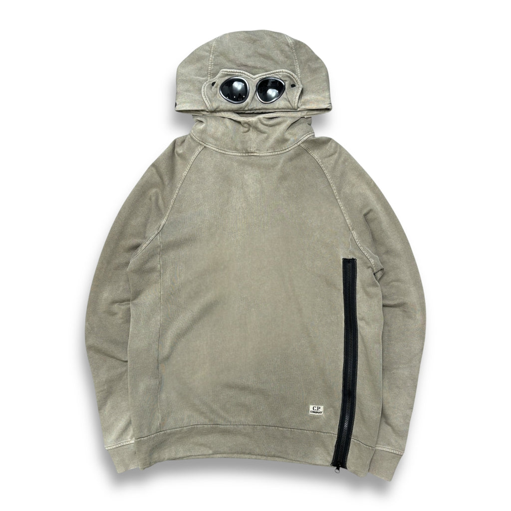Khaki C.P Company Side Zip Hoodie (M)
