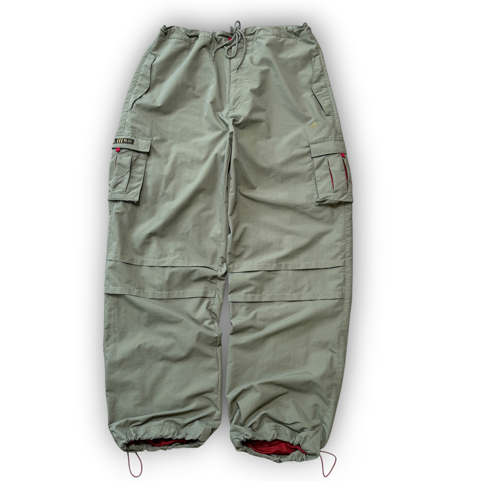 2003 Adidas Sports Utility green Cargo Baggy Bottoms (XL)