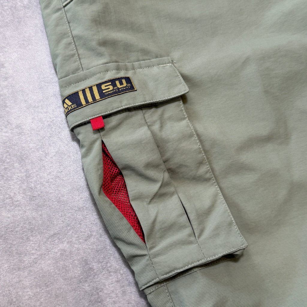 2003 Adidas Sports Utility green Cargo Baggy Bottoms (XL)