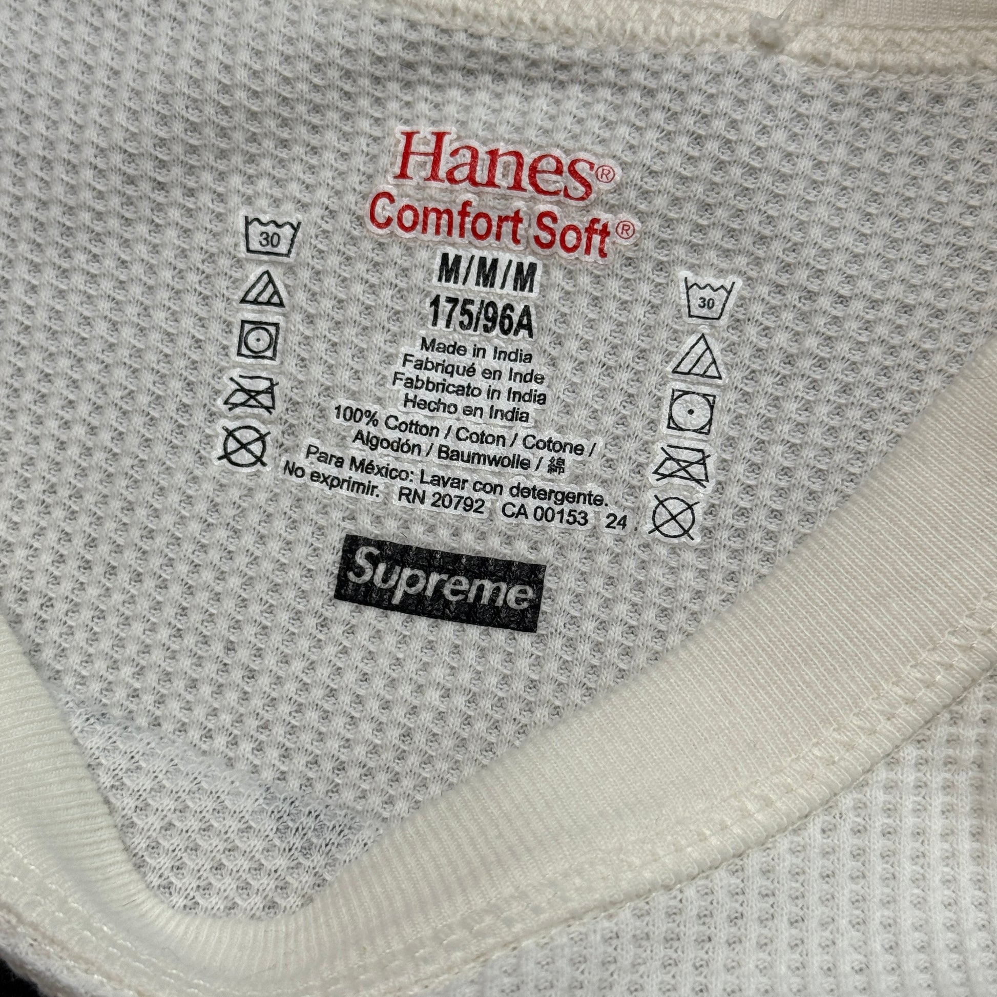 Supreme Hanes Skeleton Waffle Long Sleeve (M)