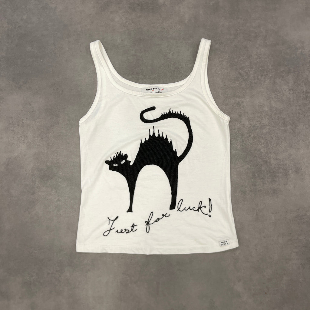 Y2K Miss Sixty Beaded Vest Top