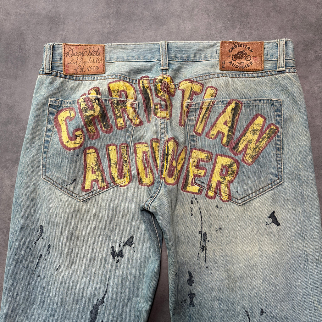 Christian Audigier Spellout Jeans (38w)