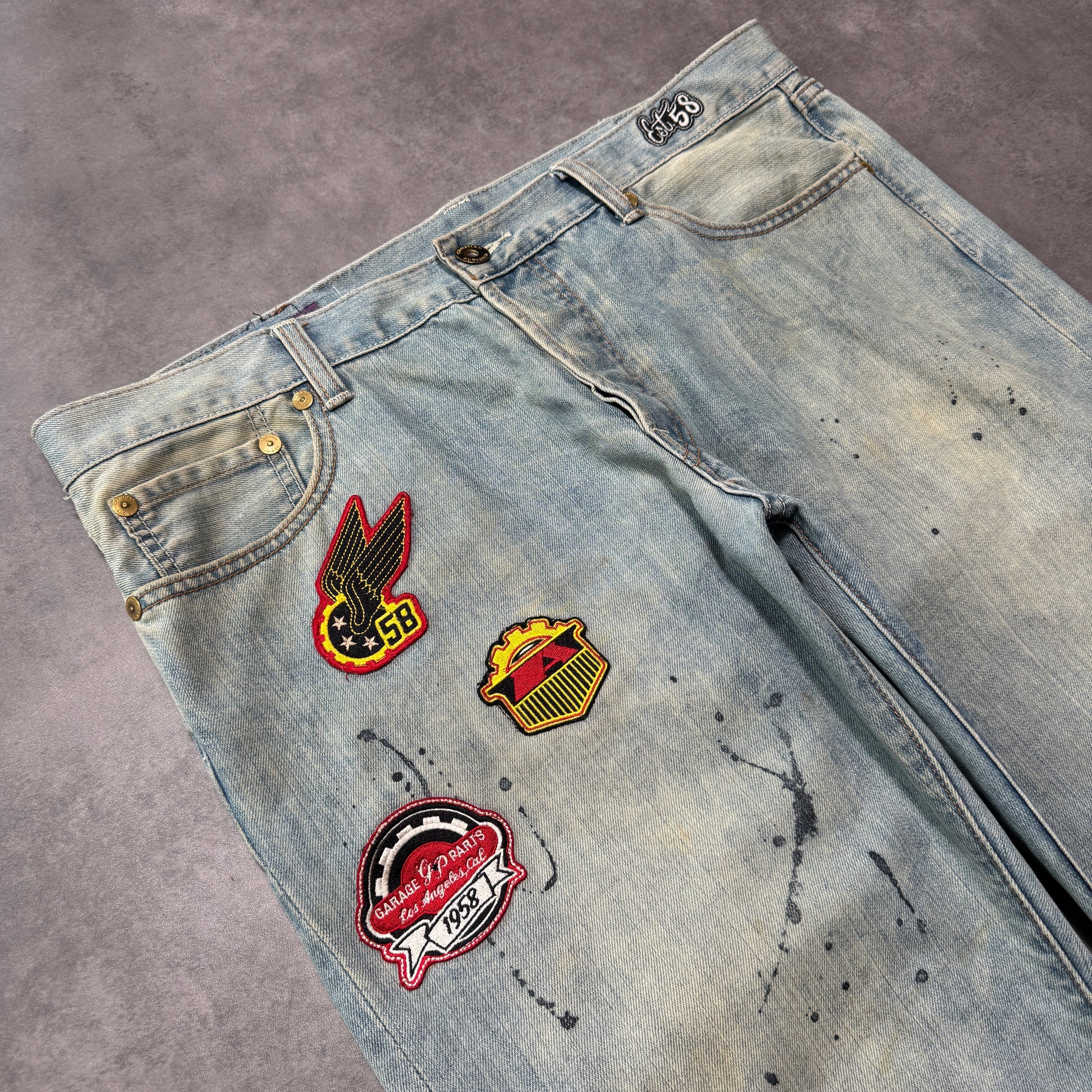 Christian Audigier Spellout Jeans (38w)