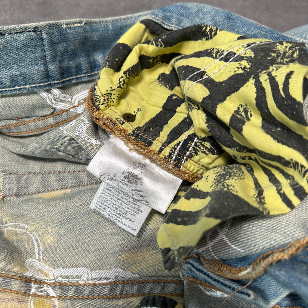 Christian Audigier Spellout Jeans (38w)