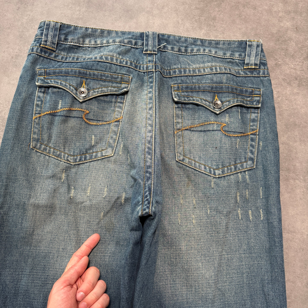 Distressed Denim Jeans (34w)