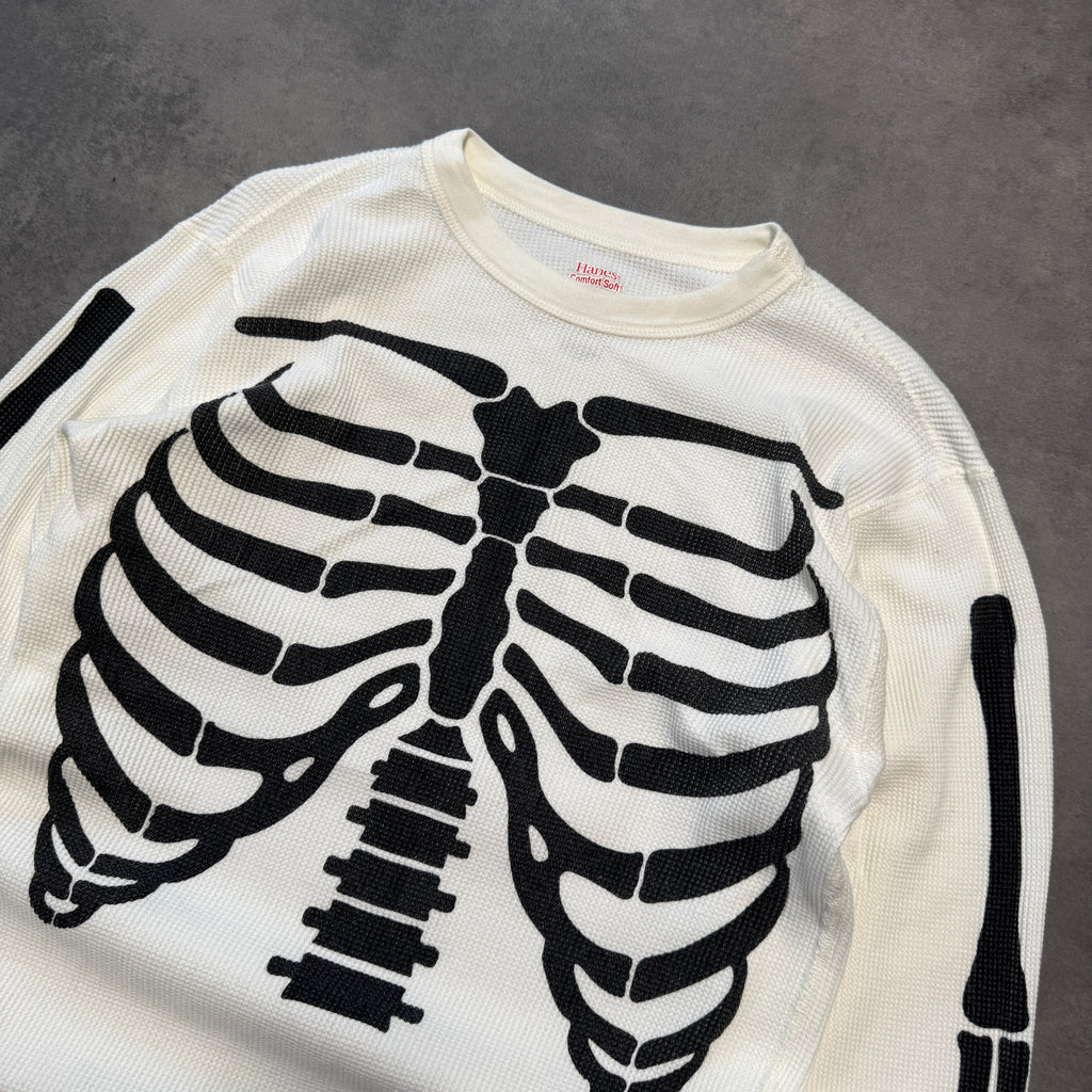 Supreme Hanes Skeleton Waffle Long Sleeve (M)