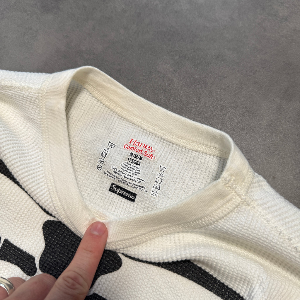 Supreme Hanes Skeleton Waffle Long Sleeve (M)